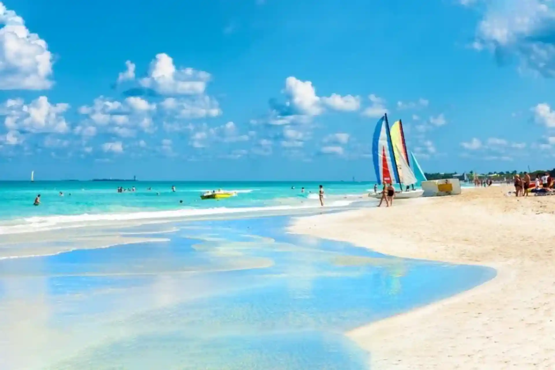 Varadero Beach with white sands and calmed blue waters